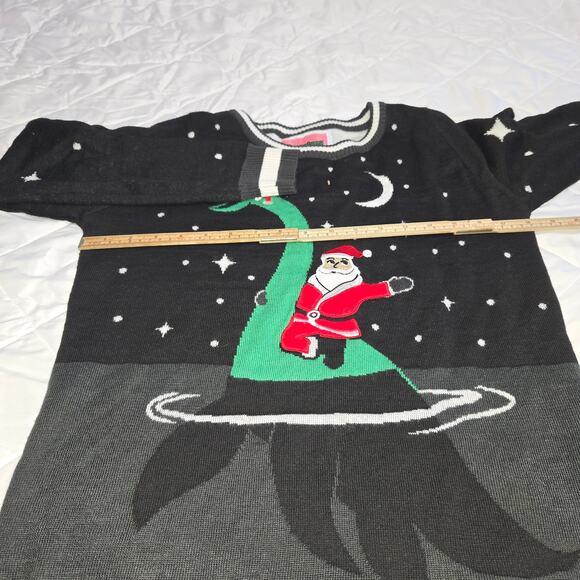 Tipsy Elves Womens Small Ugly Christmas Sweater Santa Loch Ness Monster Holiday - Picture 8 of 10